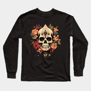 Skull and roses Long Sleeve T-Shirt